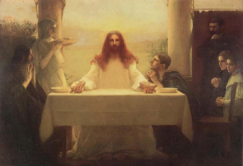 Pascal Adolphe Jean Dagnan-Bouveret Christ and the Disciples at Emmaus China oil painting art